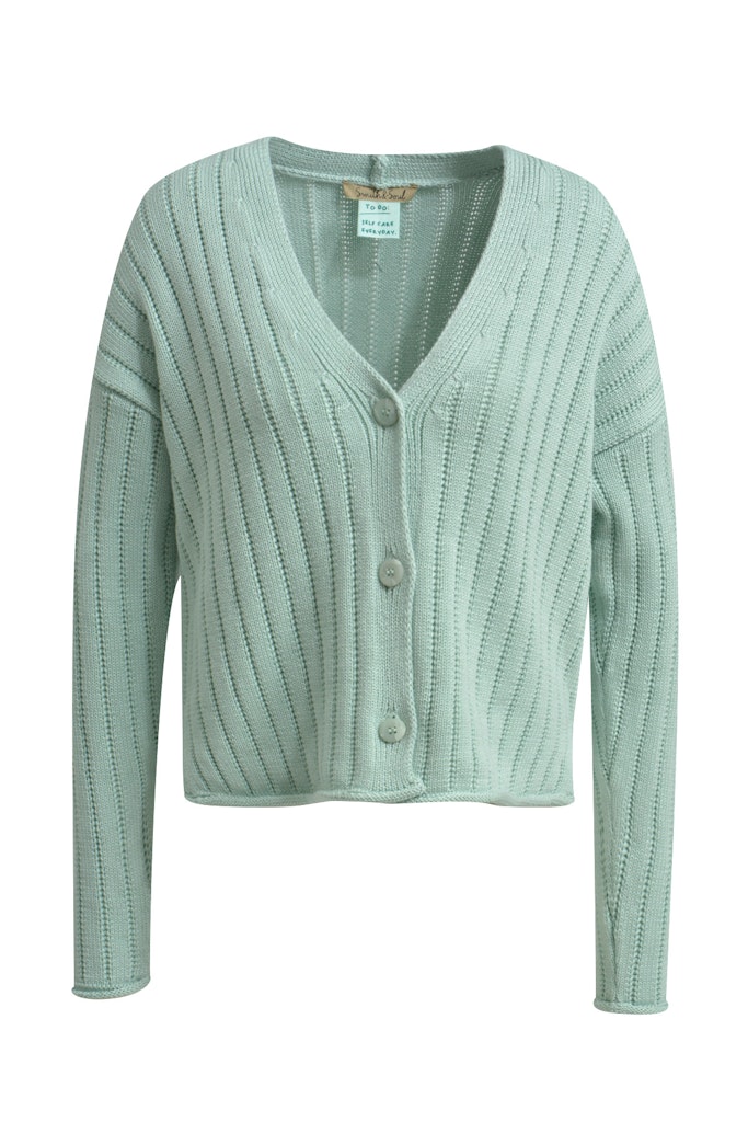 Structured V-neck Button Cardigan