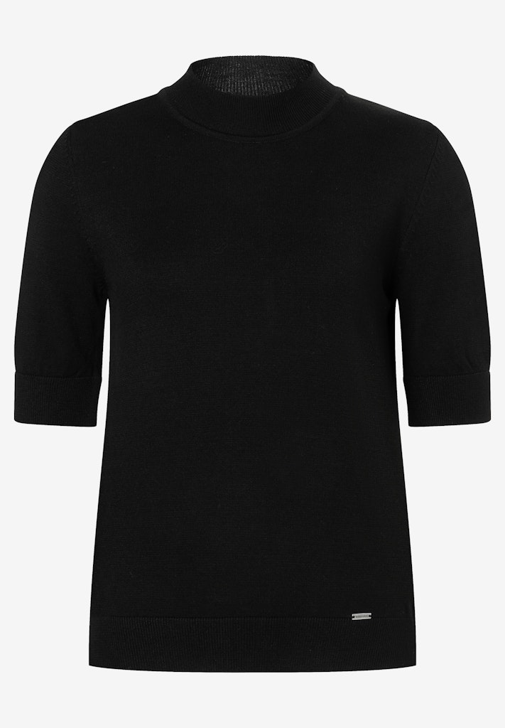 Turtleneck-Pullover mit kurzen Ärmeln