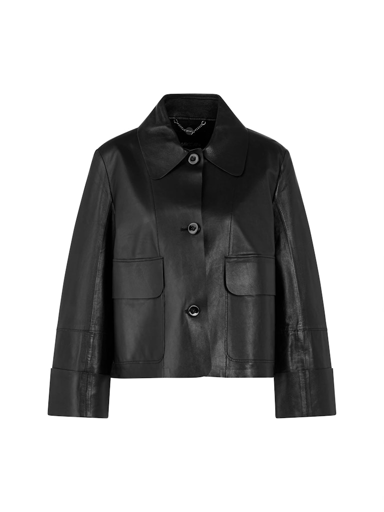 Leichte Lederjacke mit weitem Arm