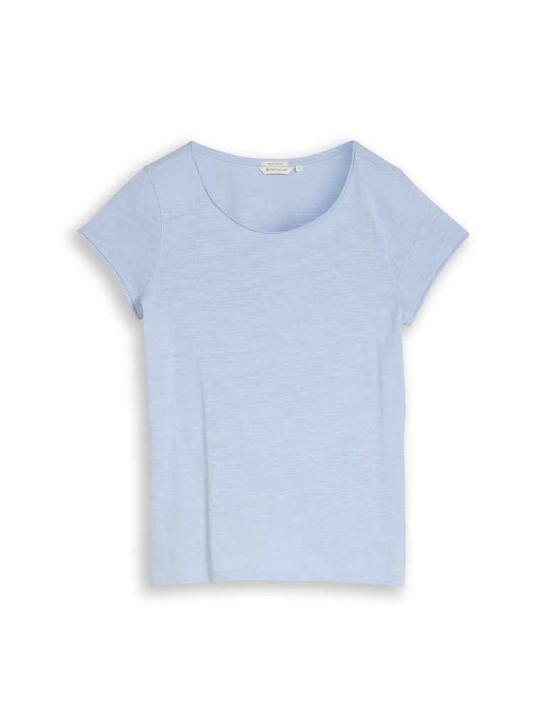 1050423-T-shirt slub jersey wide crew