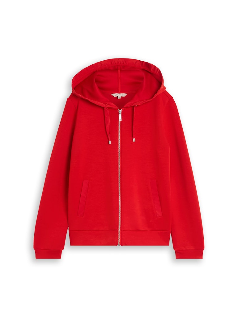 Hoodie Sweatjacke aus Scuba