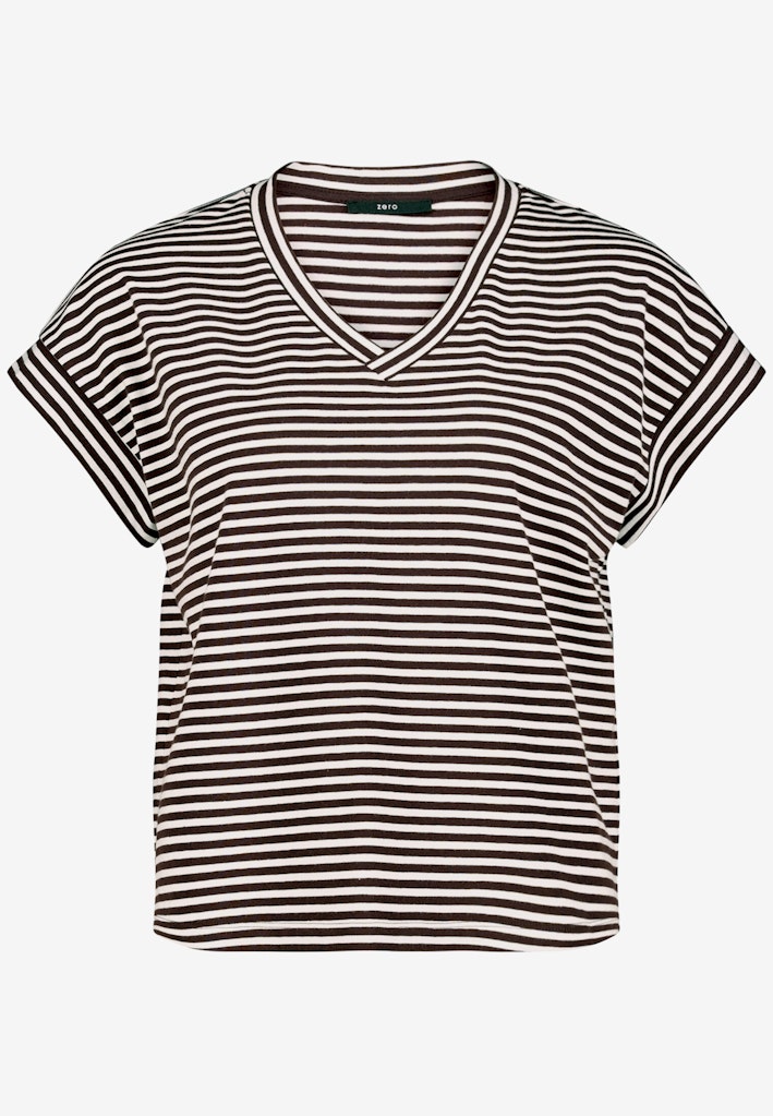 Shirt  gestreift mit V-Ausschnitt