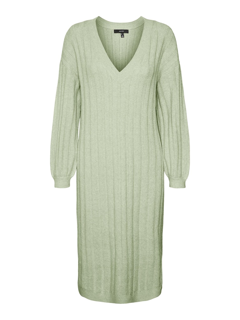 VMDOFFY LS V-NECK RIB DRESS GA BOO CURV