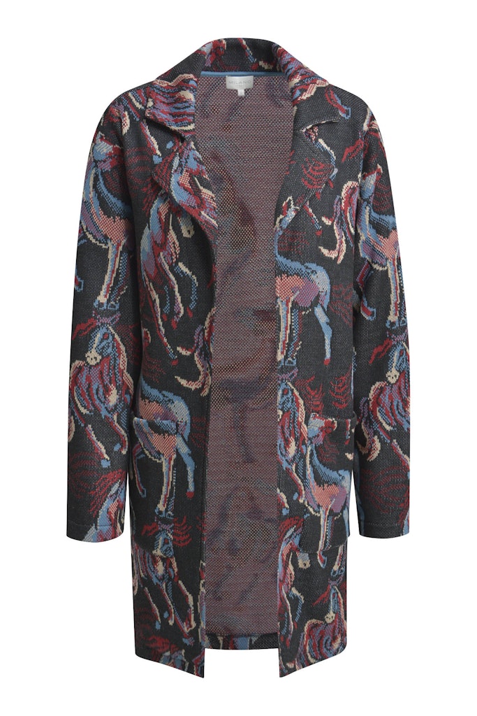 jersey coat w/ lapel patched pockets 1/1 sleeve