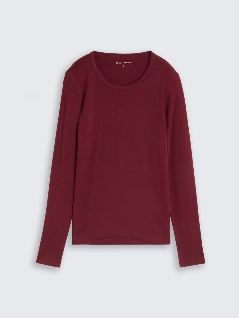 Basic Langarmshirt aus Baumwolle