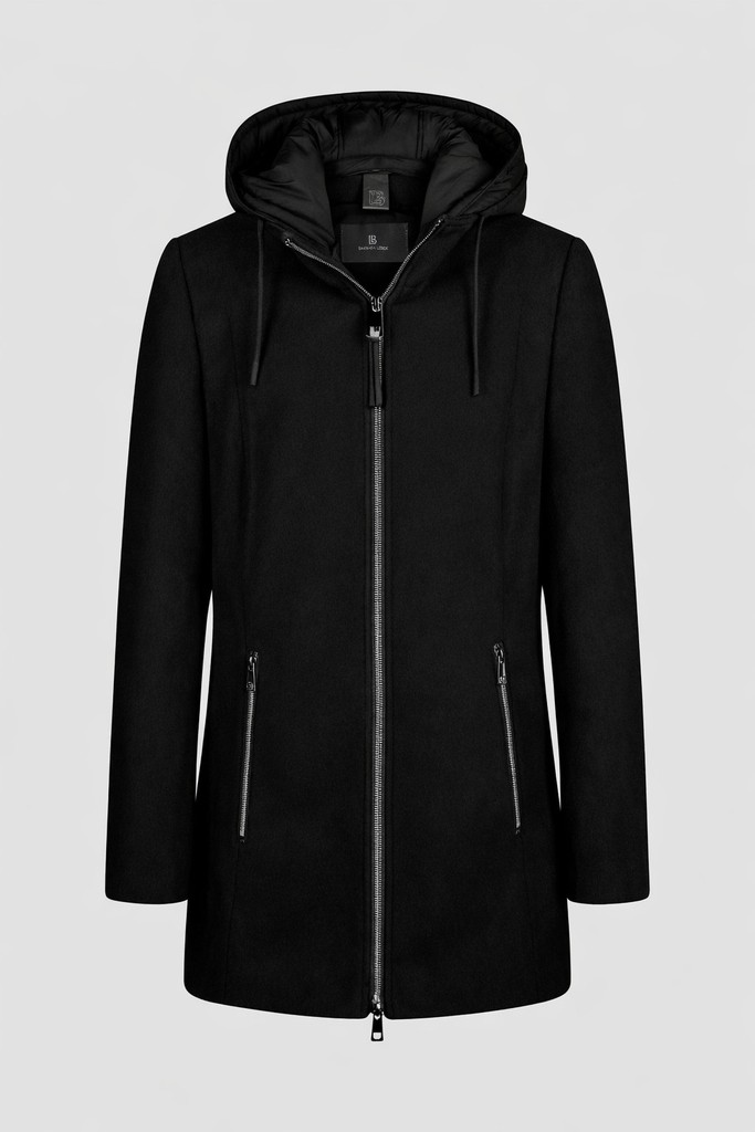 Wolljacke mit Kapuze
