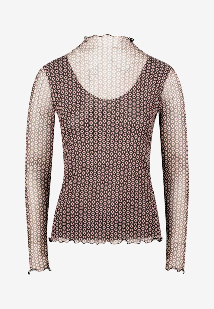 Mesh-Shirt mit grafischem Print