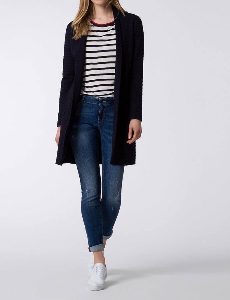 Strickjacke Damen  mit Rüschen