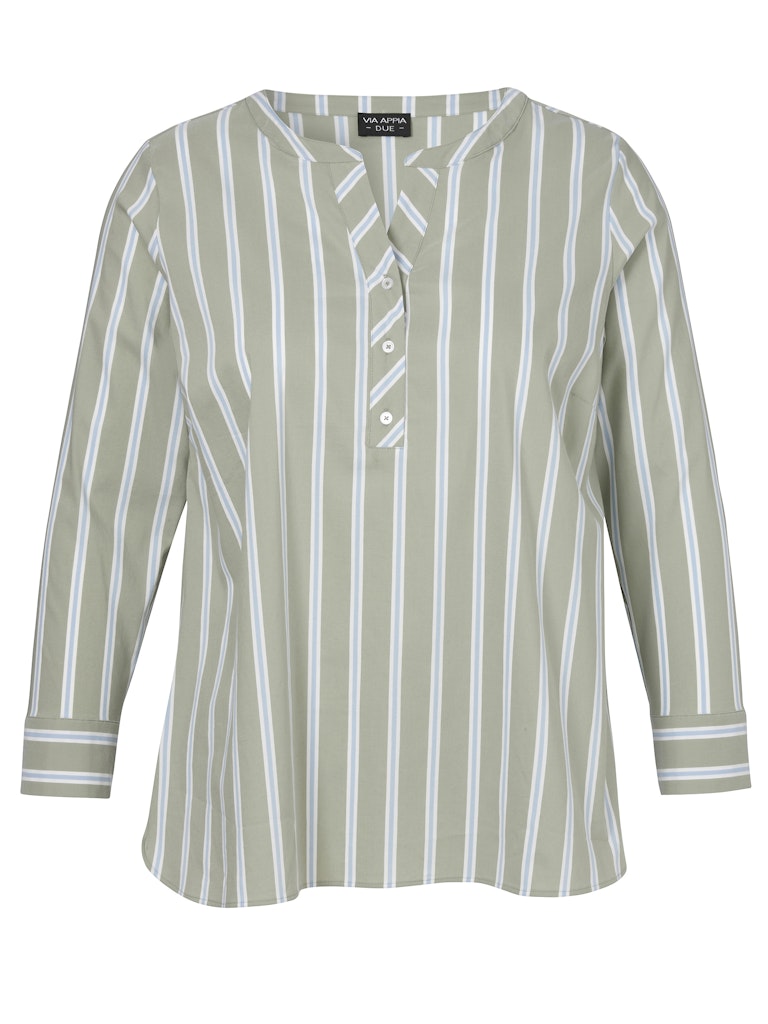 Bluse V-Ausschnitt 1/1 Arm Streifen