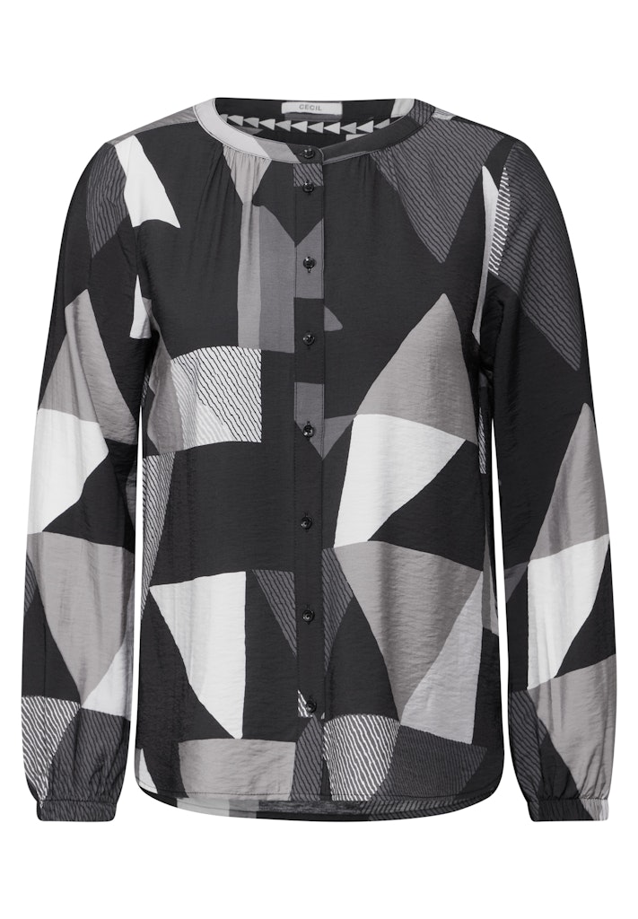 B345183-Printed Roundneck Blouse