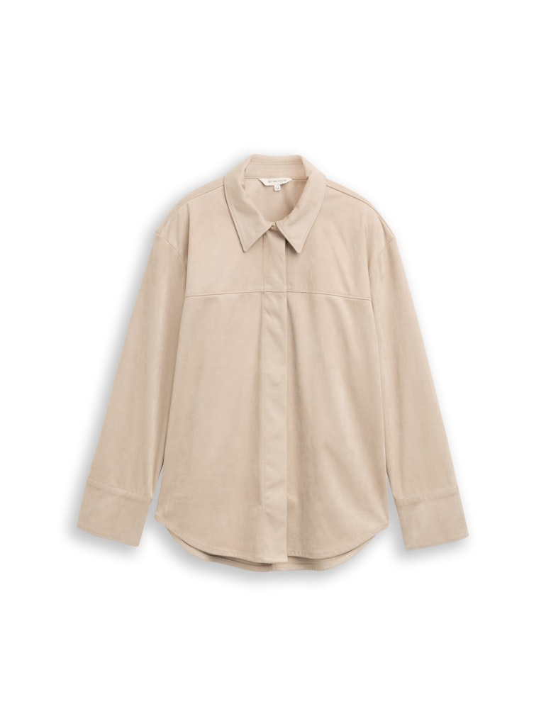 Overshirt in Wildleder-Optik Overshirt in Wildleder-Optik