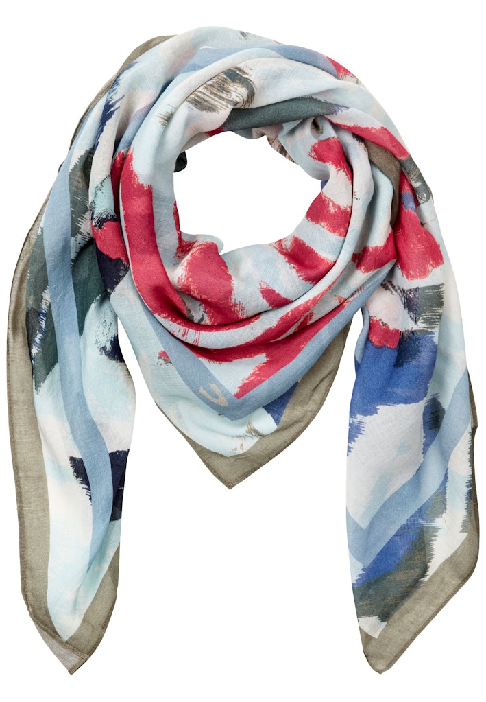 Schal aus Baumwolle mit Fransen Schal aus Baumwolle mit Fransen