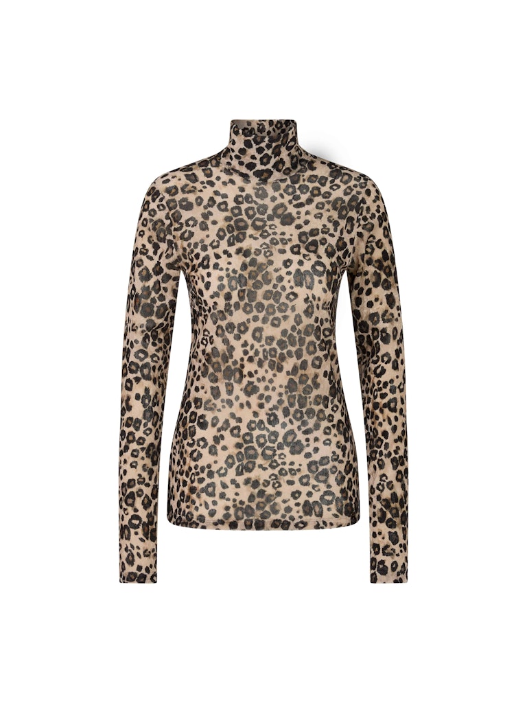 Semi-transparentes Oberteil mit Leo-Print Semi-transparentes Oberteil mit Leo-Print