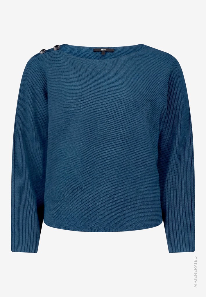 Damen Strickpullover  mit U-Boot Ausschnitt