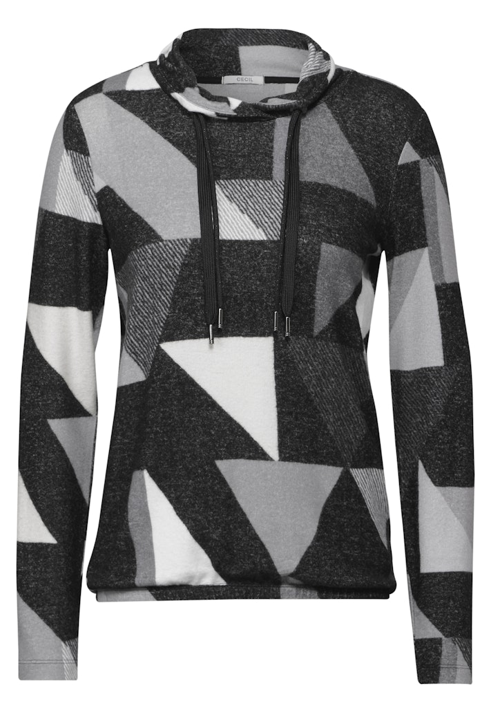 Shirt mit Schalkragen Shirt mit Schalkragen