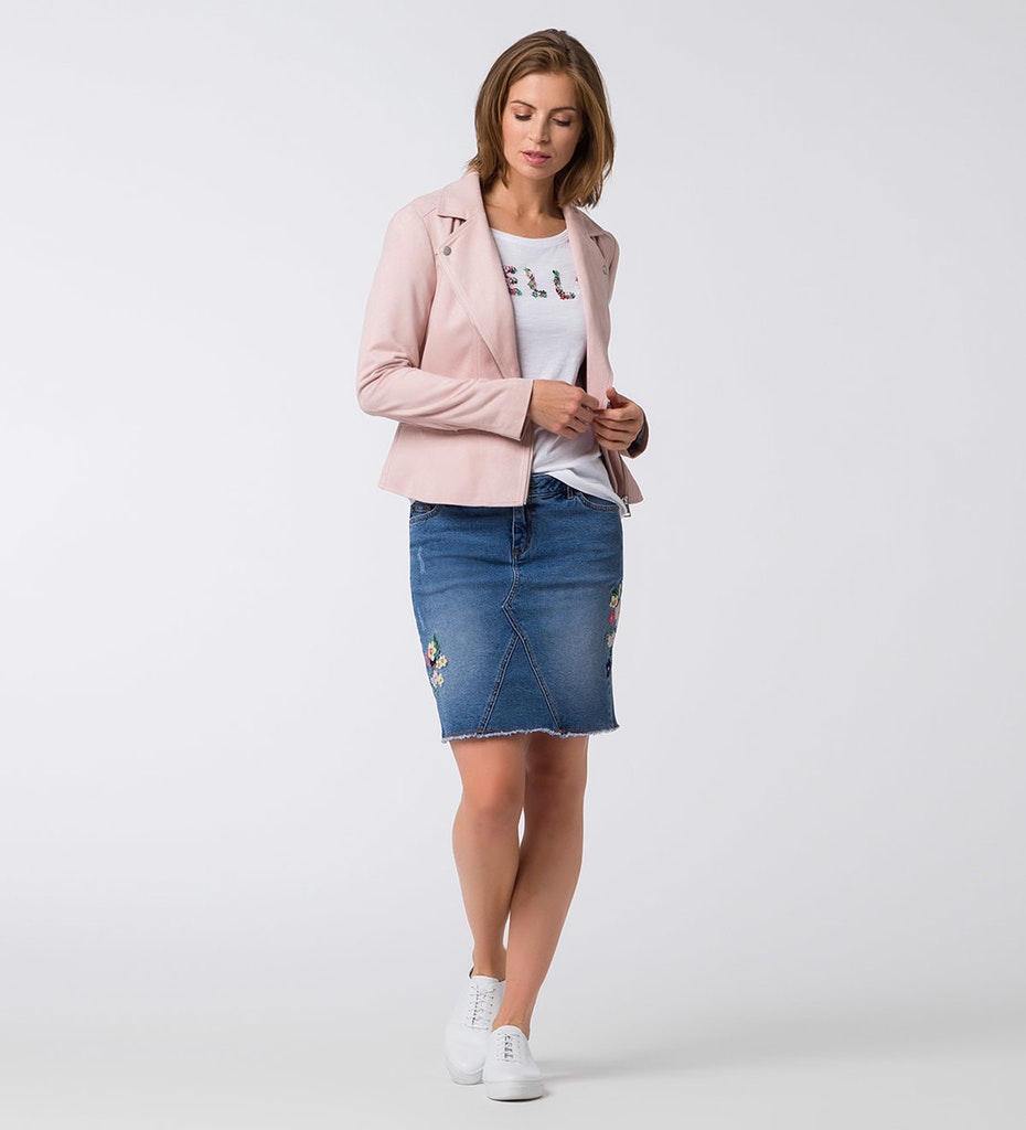 Damen Mesh-Shirt mit Glitzersteinen