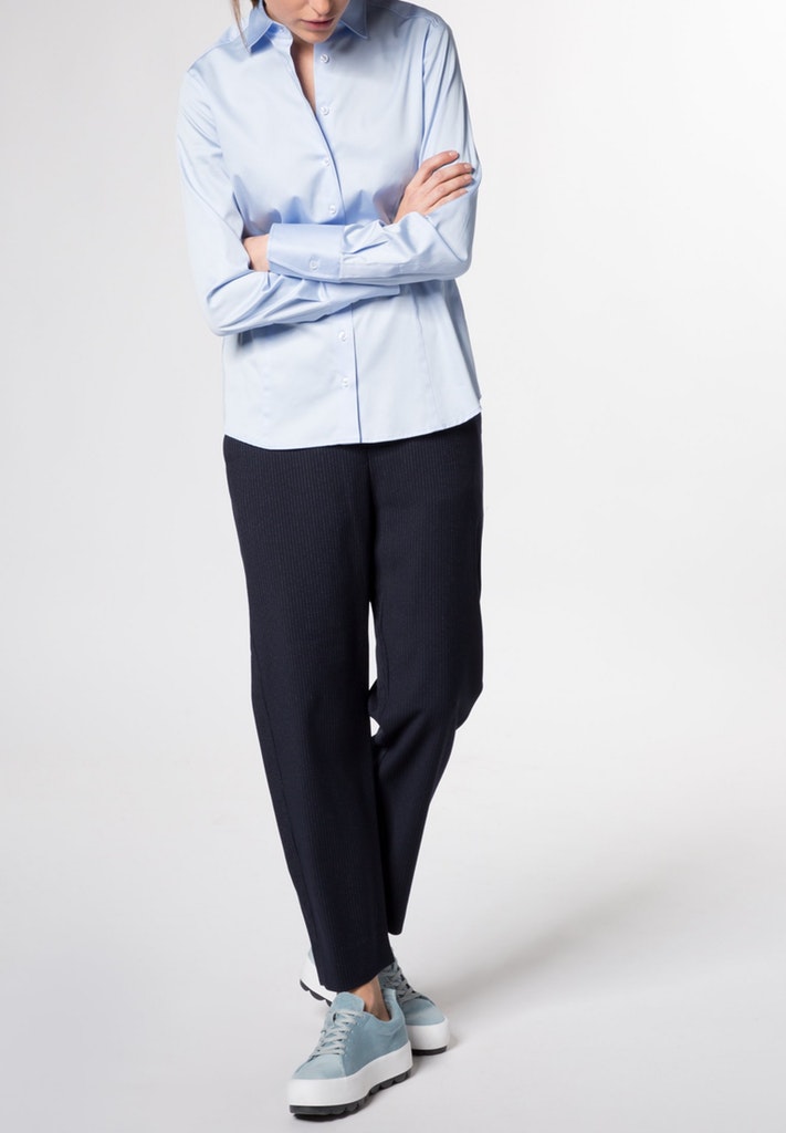 ETERNA LANGARM BLUSE MODERN CLASSIC SATINGEWEBE