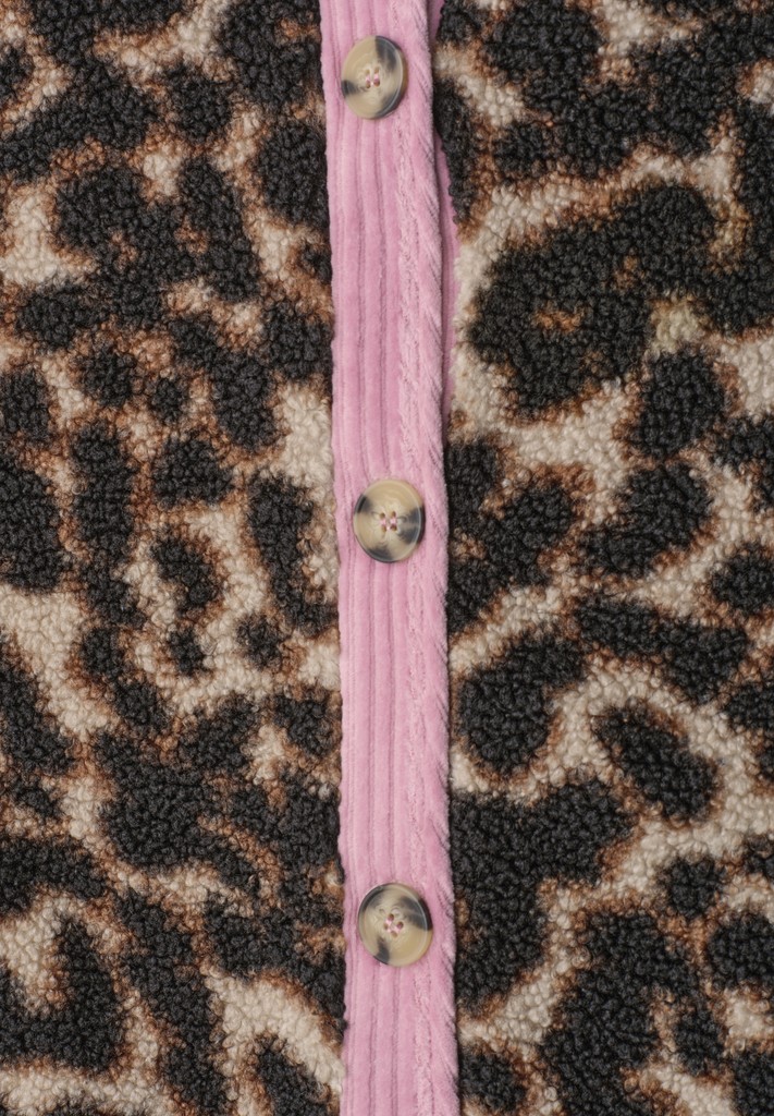 Teddy-Jacke mit Kontrastdetail