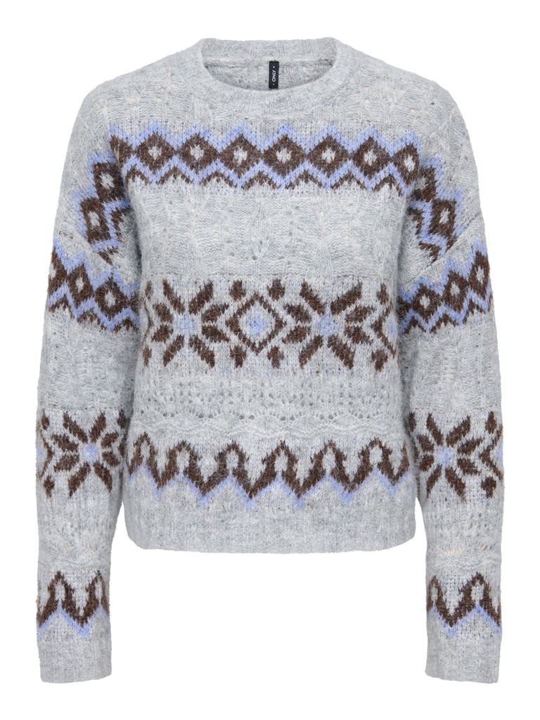 ONLSTOCKHOLM LS FAIR ISLE O-NECK KNT