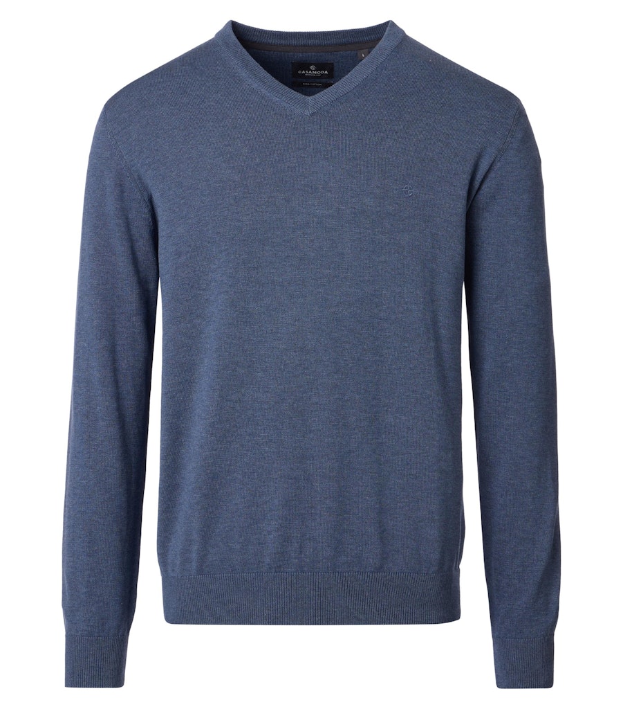 Pullover mit V-Ausschnitt uni 004430