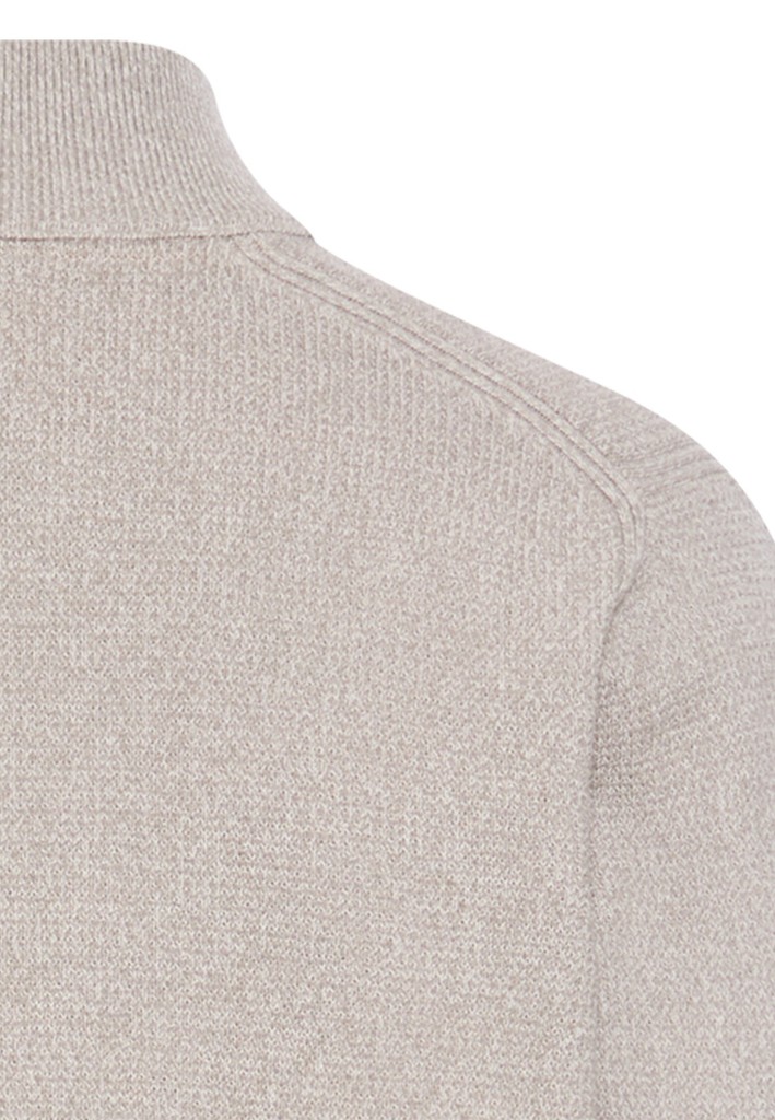 Strickjacke mit Kontrastdetails und Stehkragen
