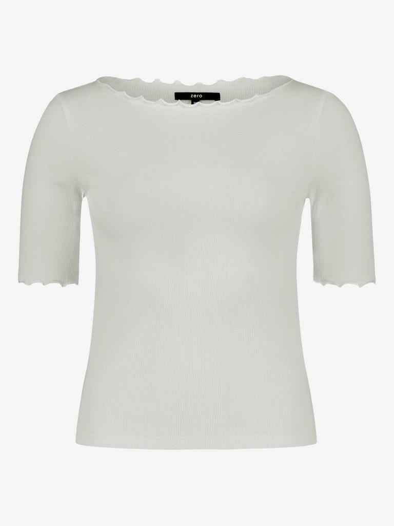 Halbarm-Shirt mit U-Boot-Ausschnitt
