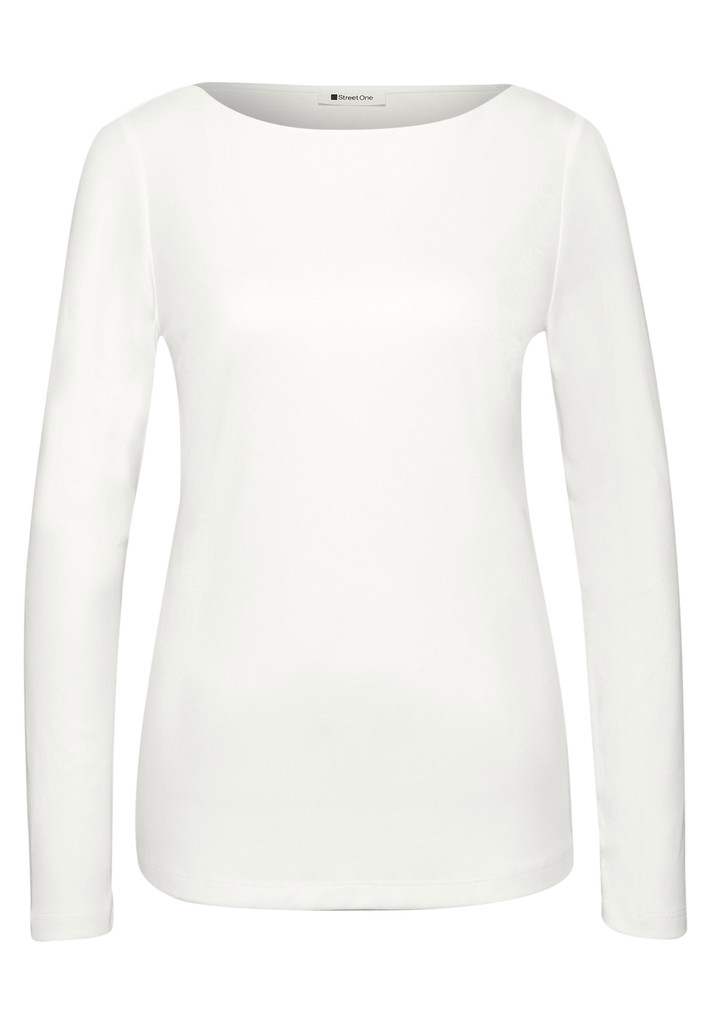 Basic Shirt mit U-Boot-Ausschnitt