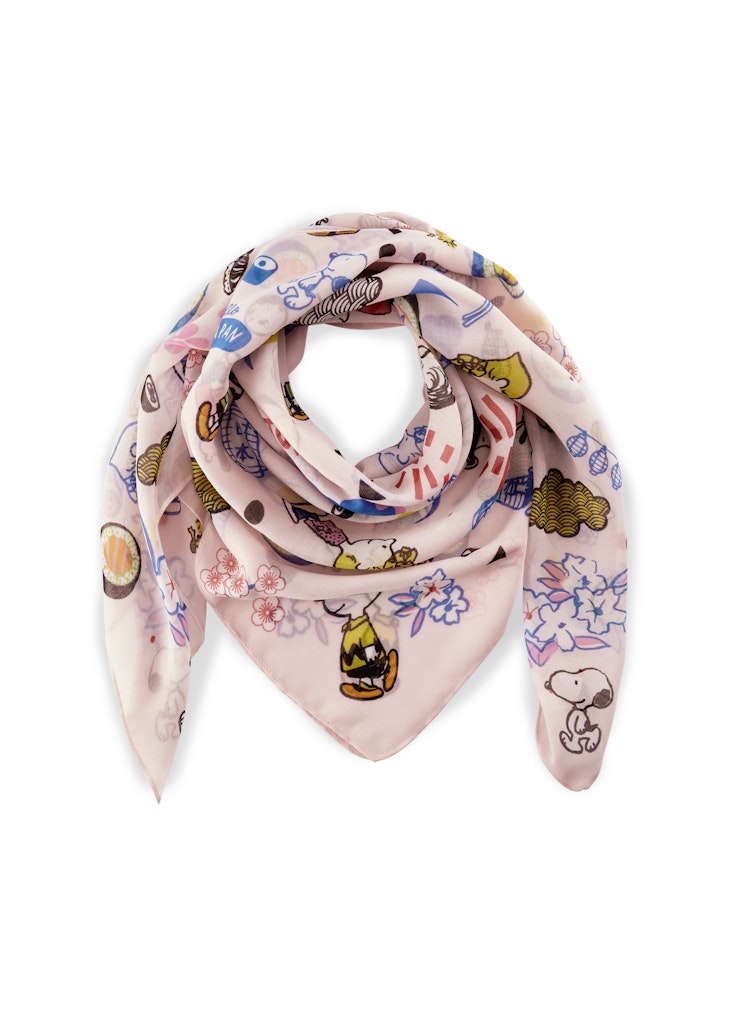 Tuch aus recyceltem Polyester mit Peanuts-Motiven Tuch aus recyceltem Polyester mit Peanuts-Motiven