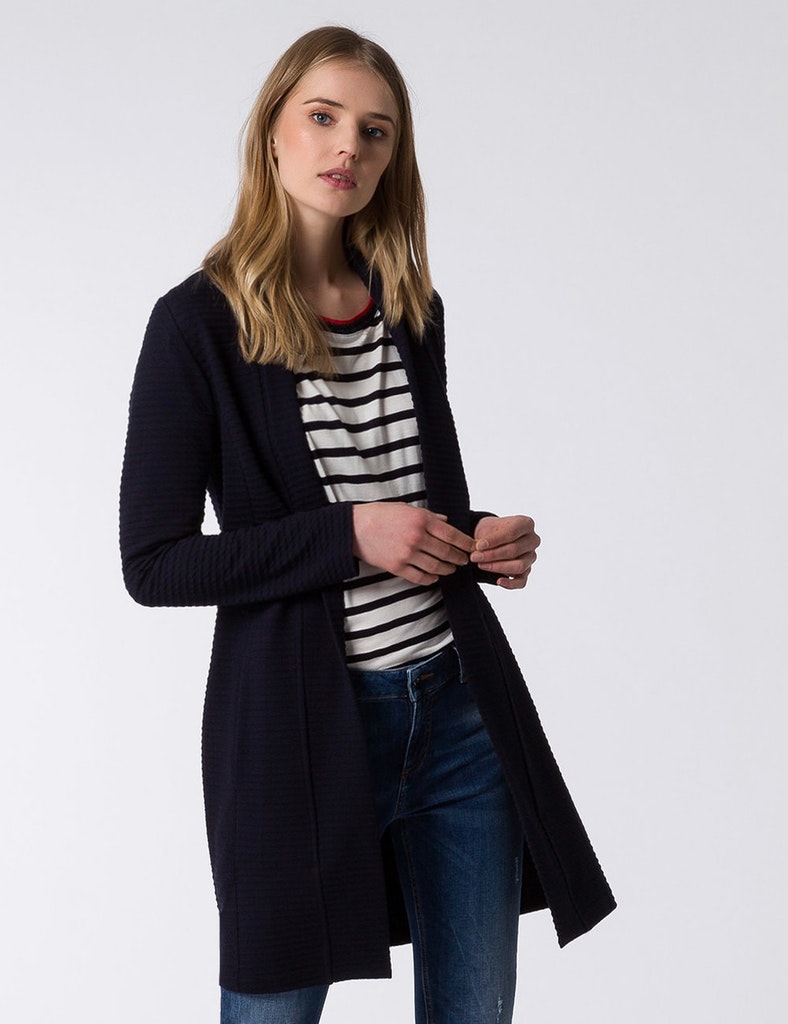 Strickjacke Damen  mit Rüschen