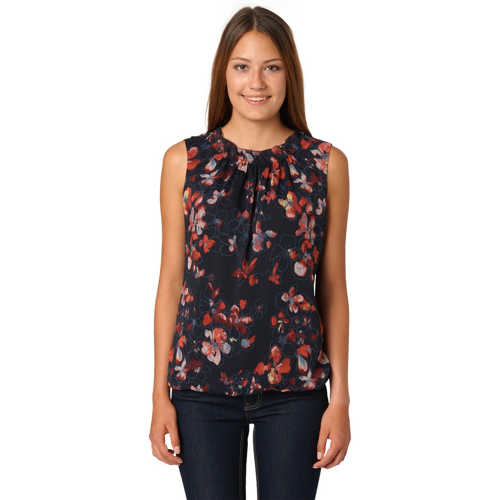 Damen Stoffhose  flared mit Gürtel