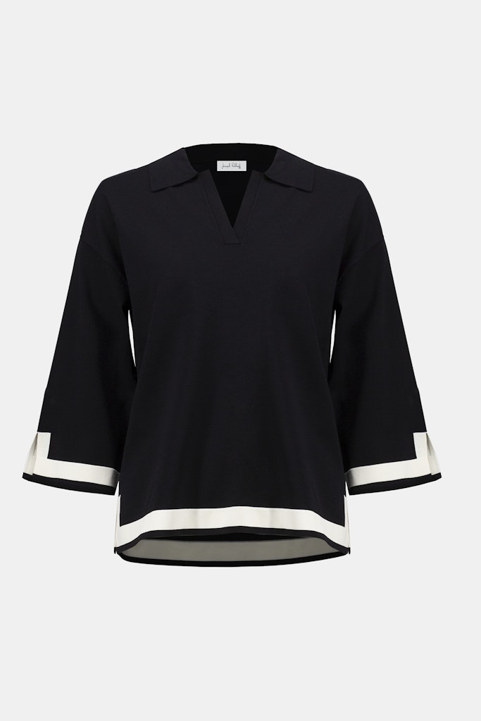 Shirt aus Feinstrick im Color-Blocking