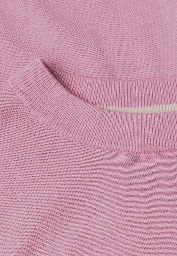 Pullover mit Rundhals in Unifarbe