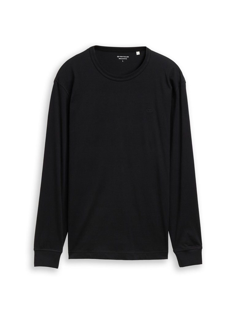Basic Langarmshirt aus Baumwolle