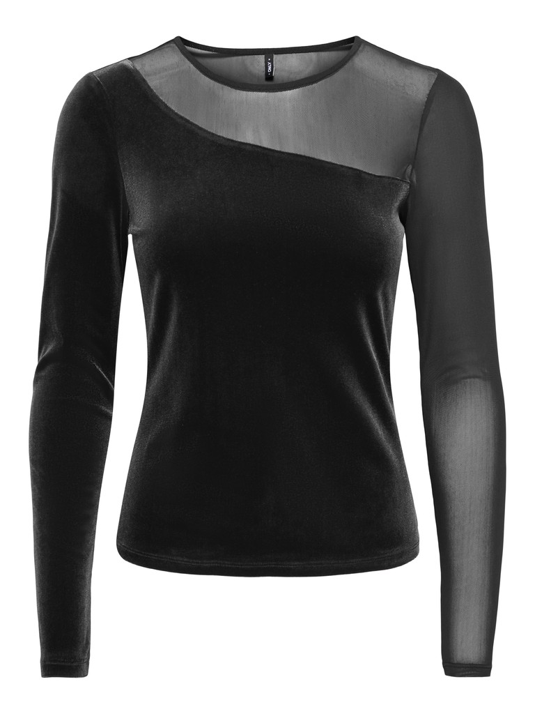 ONLSMOOTH L/S MESH MIX TOP BOX JRS