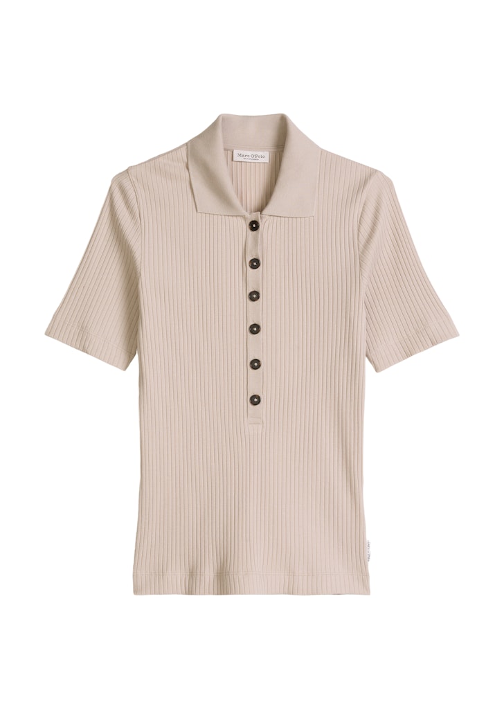Geripptes Poloshirt slim