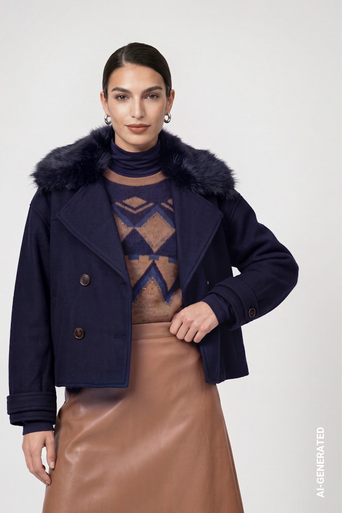 Jacke mit Wolloptik