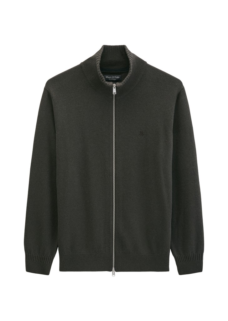 Stehkragen-Strickjacke regular