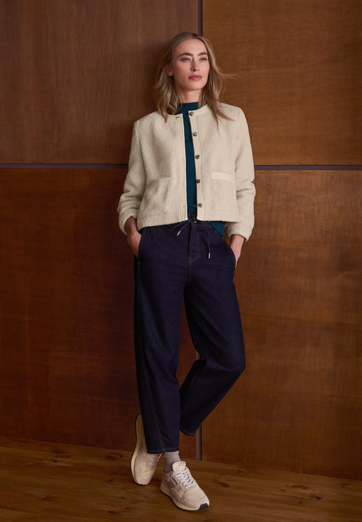 Teddy-Jacke mit Strukturdetails