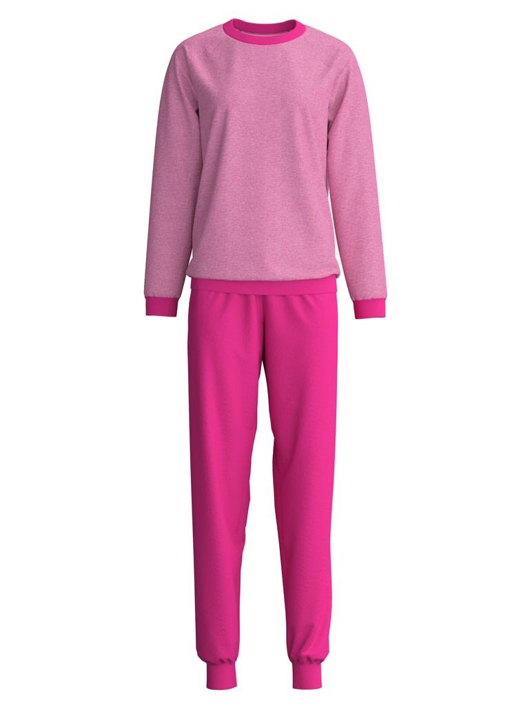 DAMEN Pyjama mit Bündchen