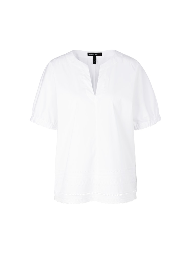 Weite Bluse mit Spitzendetails
