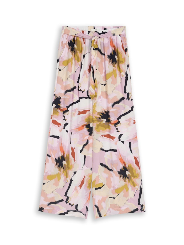 Loose Fit Palazzo Hose mit Muster