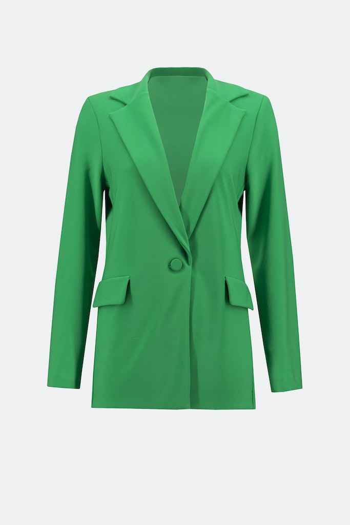 Gerade geschnittener Jerseyblazer mit Reverskragen
