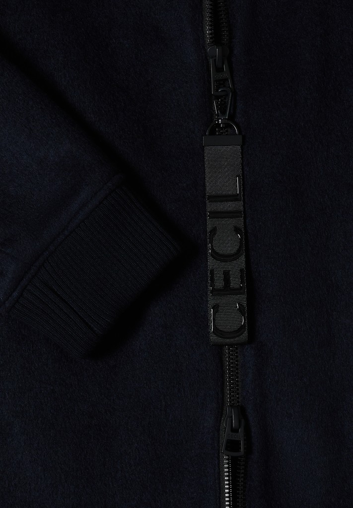 Langer Blouson mit Wollanteil