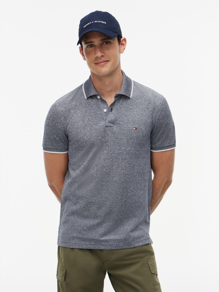 COTTON LINEN PIQUE REG POLO