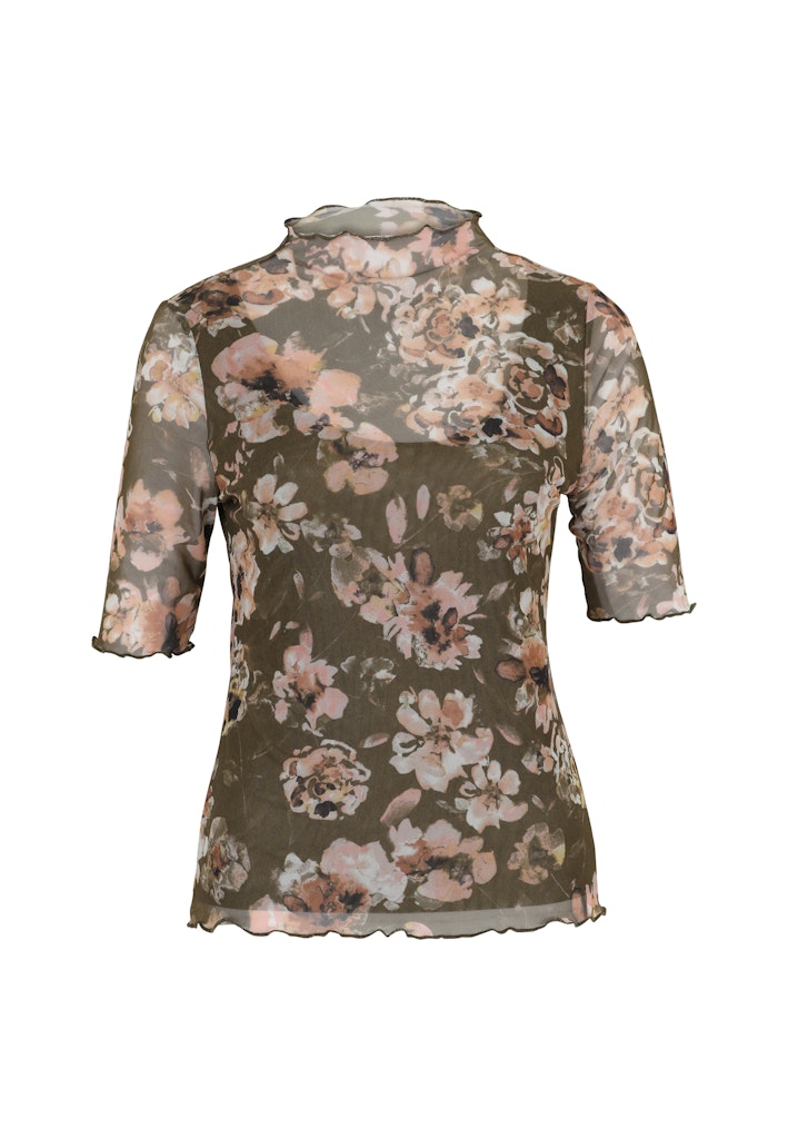 Mesh-Blumen-Shirt