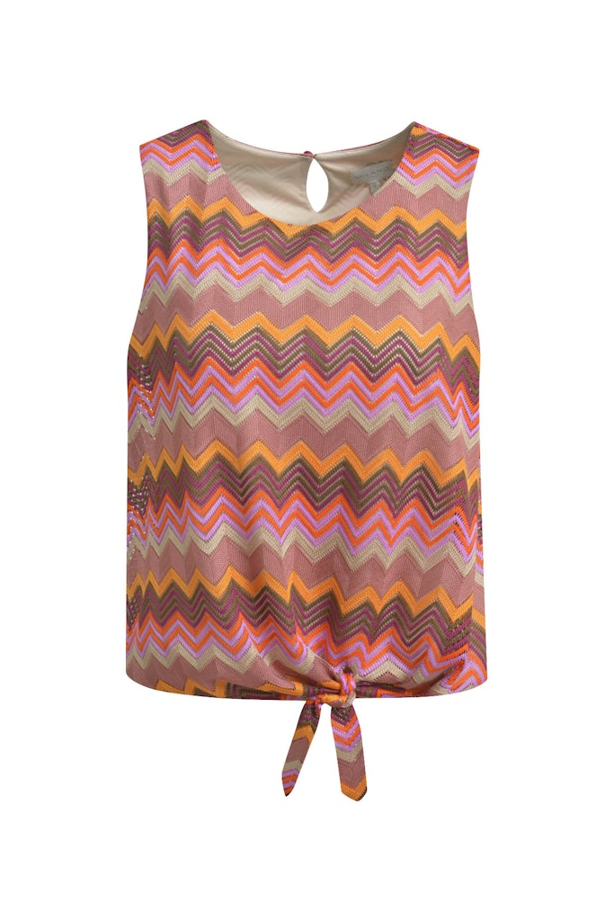 roundneck top w knot detail at hem
