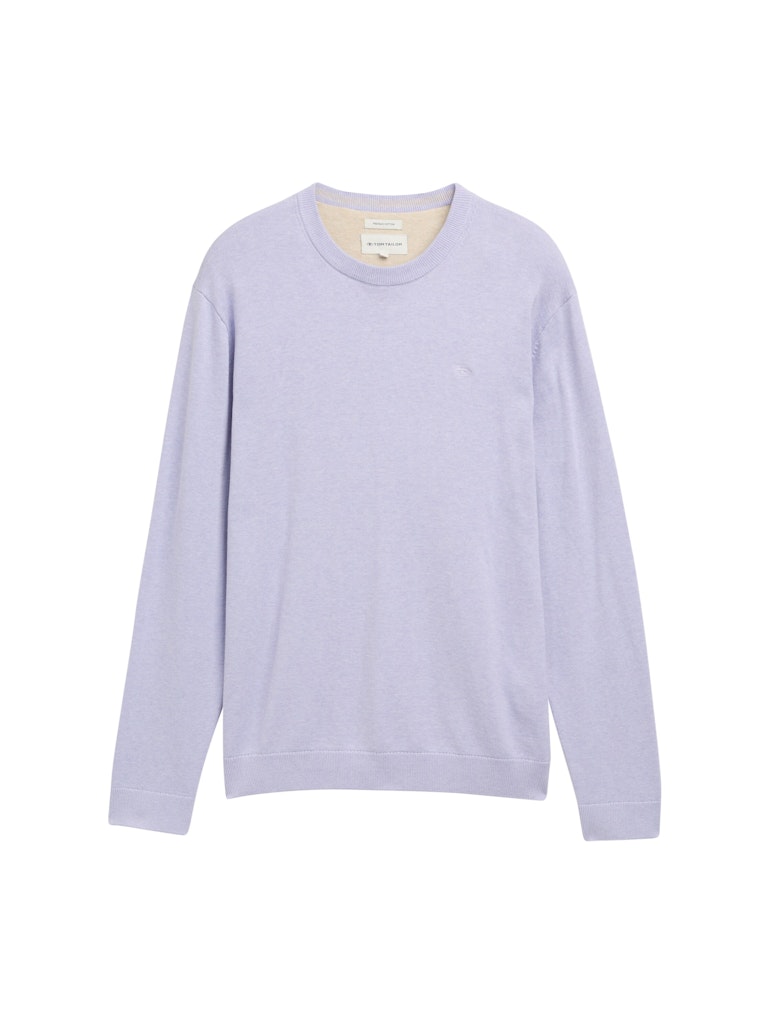 Basic Strickpullover aus Baumwolle