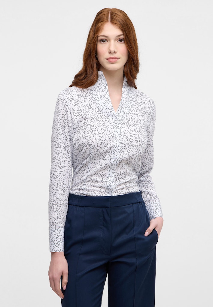 Bluse Satingewebe Langarm