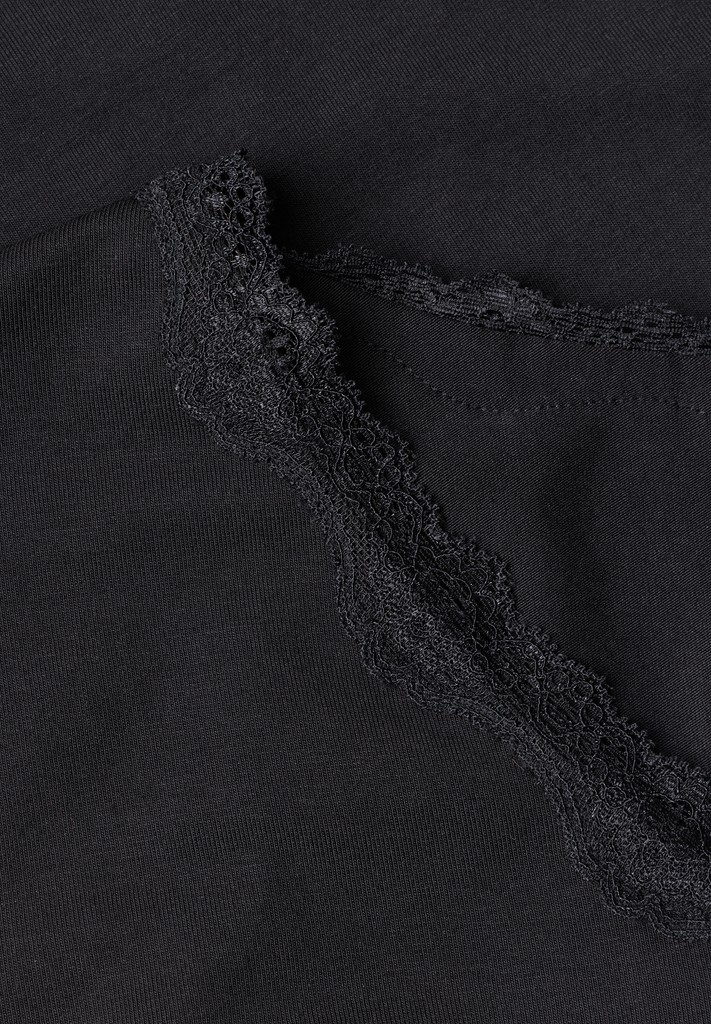 Langarm Shirt mit V-Neck und Spitze