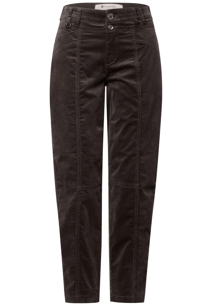 Barrel Leg Hose aus Cord im Casual Fit
